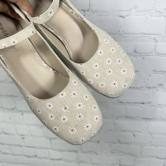 Maiden Platform Floral Fabric Women Size 9.5 Block Mary Jane Cottage Fairy Shoes - Picture 8 of 10